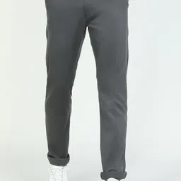 Men Regular Fit Black Cotton Blend Trousers-image-80