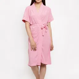 BABY PINK Free Size Bath Robe-image-30