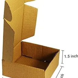 k k industrial Corrugated Cardboard Flat Brown Corrugated Sturdy Shipping Boxes, Size : 4"L x 4”W x 1.5"H Inch Packaging Box-picture-26