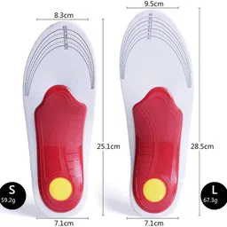 delidge Premium Orthotic Gel High Arch Support Insoles Gel Pad 3D Arch Support Flat Feet Women Men orthopedic Foot pain Unisex (Large) PU Foam Arch Orthotic Shoe Insole image 2