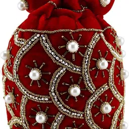 lookingfab Women Red Potli image 2