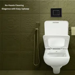 sea shore Western Commode Wall Mounted Western Commode – Ceramic Build with Soft Close Seat Western Commode image 3