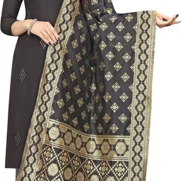 Jacquard Printed Black Women Dupatta-image-10