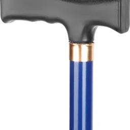 dr. torso Classic Blue Rubber base Walking Stick with Adjustable Height Walking Stick image 2