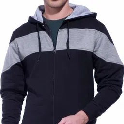 alan jones Men Full Sleeve Color Block Hooded Sweatshirt-picture-10