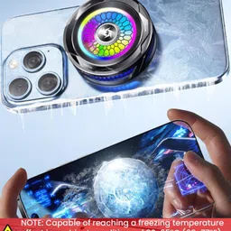 Cubonic SL25 Type-C Wired Real Ice*(15W) Magnetic/Clip-on/Adhesive Cool-Transfer Plate 1 Fan Cooling Pad image 2