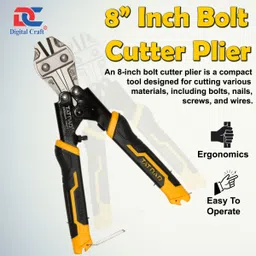 digital craft 8Inch Plier Bolt Cutter, Multifunctional Hardware Pincer Universal Wire Cutters, Electrician Tweezers Clamp Tool Bolt Cutter image 2