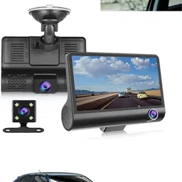 maties 1080P 4 inches LCD car Dash Cam for car security Reverse Assist Camera System Black LCD-picture-35