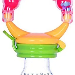 onisha Silicone Baby Food Feeding Bottle with Spoon & fruit feeder with rattle - Silicone image 2