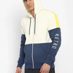 alan jones Men Full Sleeve Color Block Hooded Sweatshirt image 1