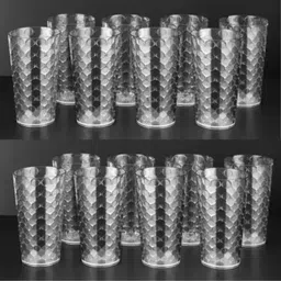 slikvita (Pack of 16) 100% Unbreakable HONEY Shape Water Juice Drinking Glass Set Water/Juice Glass-picture-18