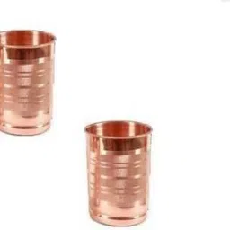 vpsk (Pack of 2) PLAIN COPPER GLASS- Glass Set (350 ml, Copper) pack of 2 Glass Set Water/Juice Glass-picture-29