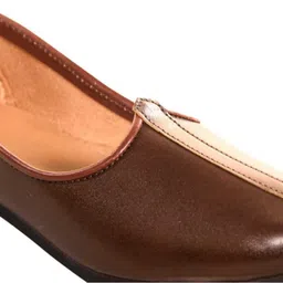 ekaaya Handmade Leather Ethnic Punjabi Rajasthani Jodhpuri Desi Jalsa Shoe/Mojari /Jutti Wedges For Men image 4