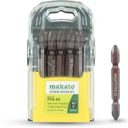 makato 10Pcs PH2-65 Double Ended Screwdriver Bit Set 1/4 Inch Hex Shank Standard Screwdriver-picture-18