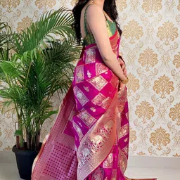 zilvira Printed Banarasi Pure Silk, Art Silk Saree image 3