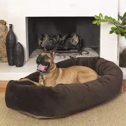 heaven luxurious Reversible Dual Soft Luxury Brown Sofa PET Bed for Dog CAT Puppy Rabbit L Pet Bed image 1