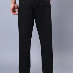 hauwer Men Solid Black Track Pants image 3