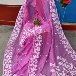 jit saree ghar Woven Jamdani Cotton Silk Saree-picture-47