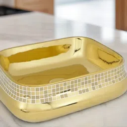 elegancebath ELEGANCE BATH CERAMIC TABLE Top (L39.5 X W33.5 X H12.7Cm) EG 3501 TABLE TOP ELEGANCE BATH CERAMIC TABLE Top (L39.5 X W33.5 X H12.7Cm) EG 3501 TABLE TOP Table Top Basin image 2