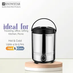 snowstar Stainless Steel Insulated Hot Water/Tea Dispenser For Office Kitchen 8 Liter Bottom Loading Water Dispenser image 4