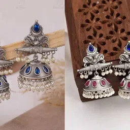 bhanu diam Bestseller Combo Of Earrings Silver Earring Set image 1