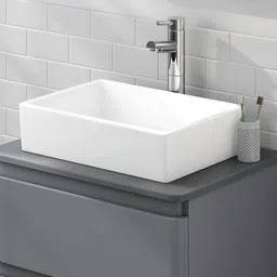syon STYLE Ceramic Table Top Wash Basin for Bathroom & Living Room (16"x11.5") SYON097 Table Top Basin-picture-18