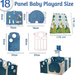 careopeta Baby Playpen 18 Panel for kids Baby Playing Area Play Yard for Baby image 3