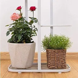 inuhandicrafts 6-TIER 7 POTTED METAL POT STAND FOR OUTDOOR INDOOR BALCONY GARDEN(NO POT)Black Plant Container Set image 5