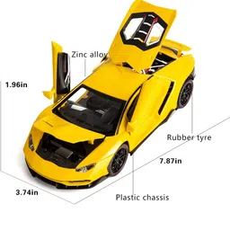 atri 1:24 Metal Die Cast Model LP770 Car Sports Vehicle With Lights Sound Open Door image 2
