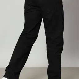 houseofcommon Men Jogger Fit Mid Rise Black Jeans image 4
