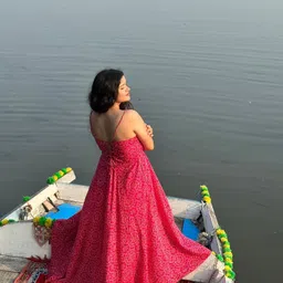 vashti by anupama Women Fit and Flare Pink Ankle Length Dress image 2