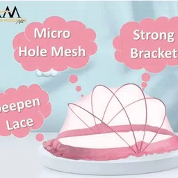 ya enterprise Baby mosquito net crib color pink HDPE - High Density Poly Ethylene Washable Infants Mosquito Net image 4