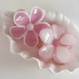 yeahmom Sunflower Style Non-Slip Hair Claw Clip Glossy Hair Accessories For Women-2 PCS Hair Claw image 1