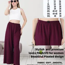 kwsh Pack of 2 Women Regular Fit Grey, Purple Viscose Rayon Trousers image 5