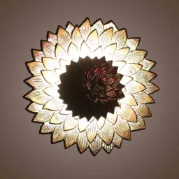 eliante by jainsons lights Daffodil Gold Iron Flush Mount Wall Light image 5