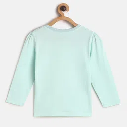 MINI KLUB Mint Green Graphic Printed Round-Neck Regular Top image 2
