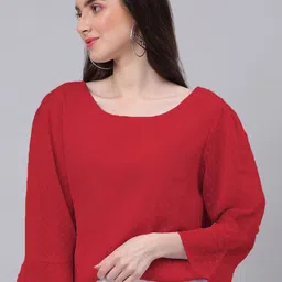 NEUDIS Red Chiffon Top image 4