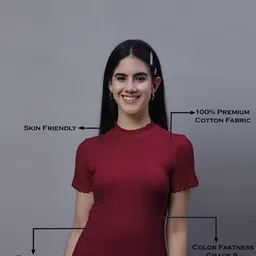 FBAR Pack Of 2 Rib High Neck Cotton Regular Tops image 4