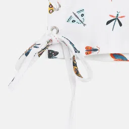 Blue Giraffe White Printed Regular Top image 4