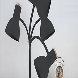 Mufasa Black Textured Aluminium Contemporary Abstract Shaped Table Lamp with Bulb image 3