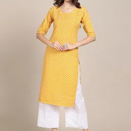 7threads 1 Stop Fashion Women Pack Of 6 Geometric Printed Thread Work Summer Sheers Crepe Kurta image 2