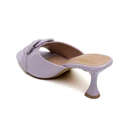 Dapper Feet-Fancy Nancy Buckle Detailed Open Toe Slim Heeled Mules image 5