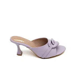 Dapper Feet-Fancy Nancy Buckle Detailed Open Toe Slim Heeled Mules image 4