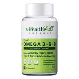 Health Veda Organics Vegan Omega 3-6-9 Flaxseed Oil (1000mg),  60 capsules -picture-33