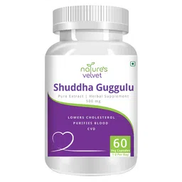 Natures Velvet Shuddha Guggulu Pure Extract (500 mg),  60 veggie capsule(s) -image-84