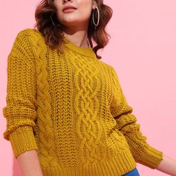 STREET 9 Women Mustard Pullover-picture-1