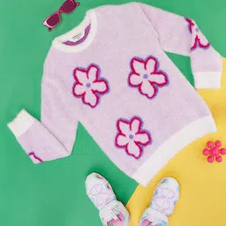 Pantaloons Junior Girls Floral Printed Pullover-image-29