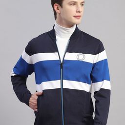 Monte Carlo Striped Stand Collar Cardigan Sweater-picture-44