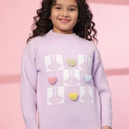 Albion By CnM Girls Embroidered Woollen Pullover-picture-41