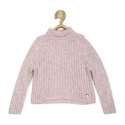 Allen Solly Junior Girls Cable Knit Turtle Neck Pullover Sweaters-image-35